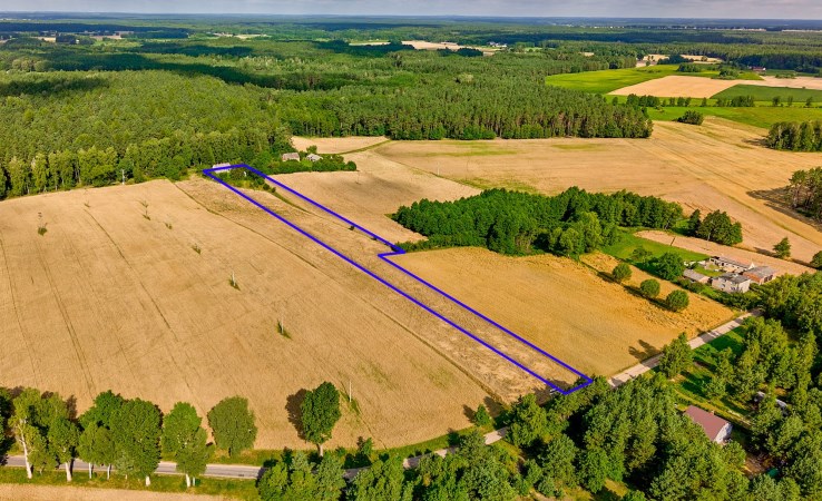 Duża działka budowlana w Dźwiersznie Małym - Gmina Łobżenica