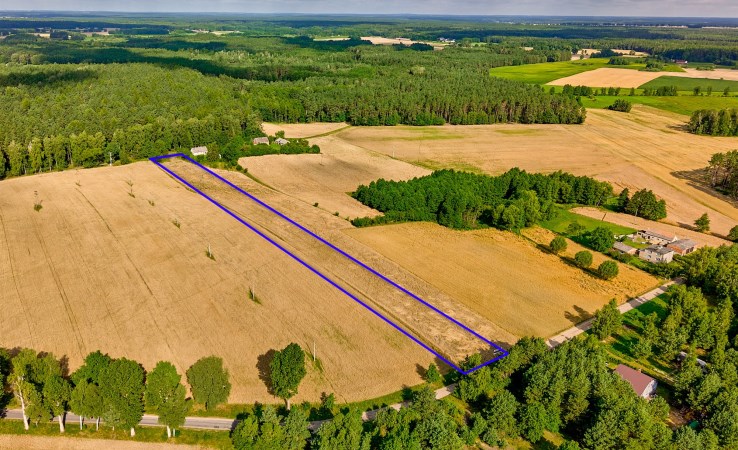 Duża działka budowlana o pow. 7704 m2 w Dźwiersznie Małym - Gmina Łobżenica